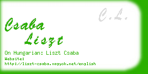 csaba liszt business card